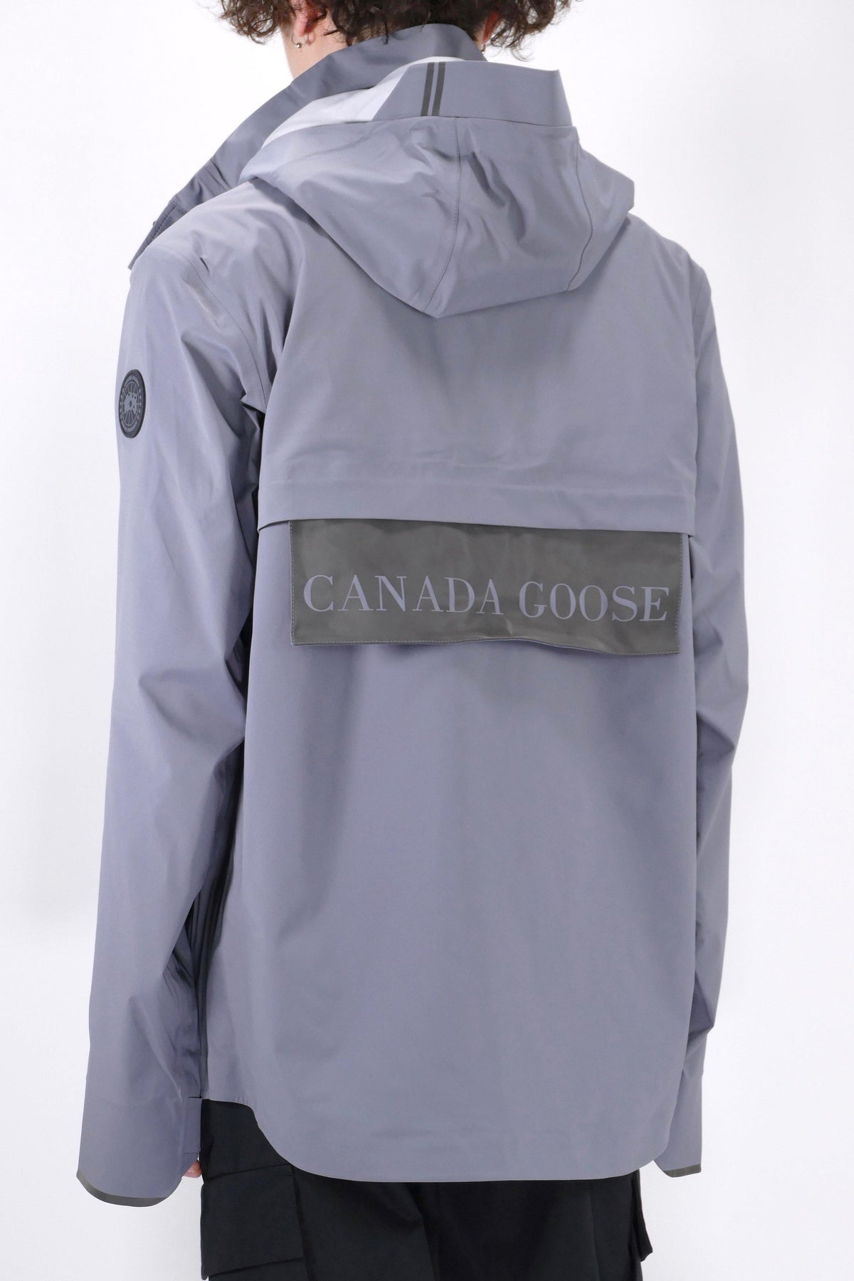 Canada Goose Mens Rain Jacket Meaford Black Label - Mid Grey - Due West