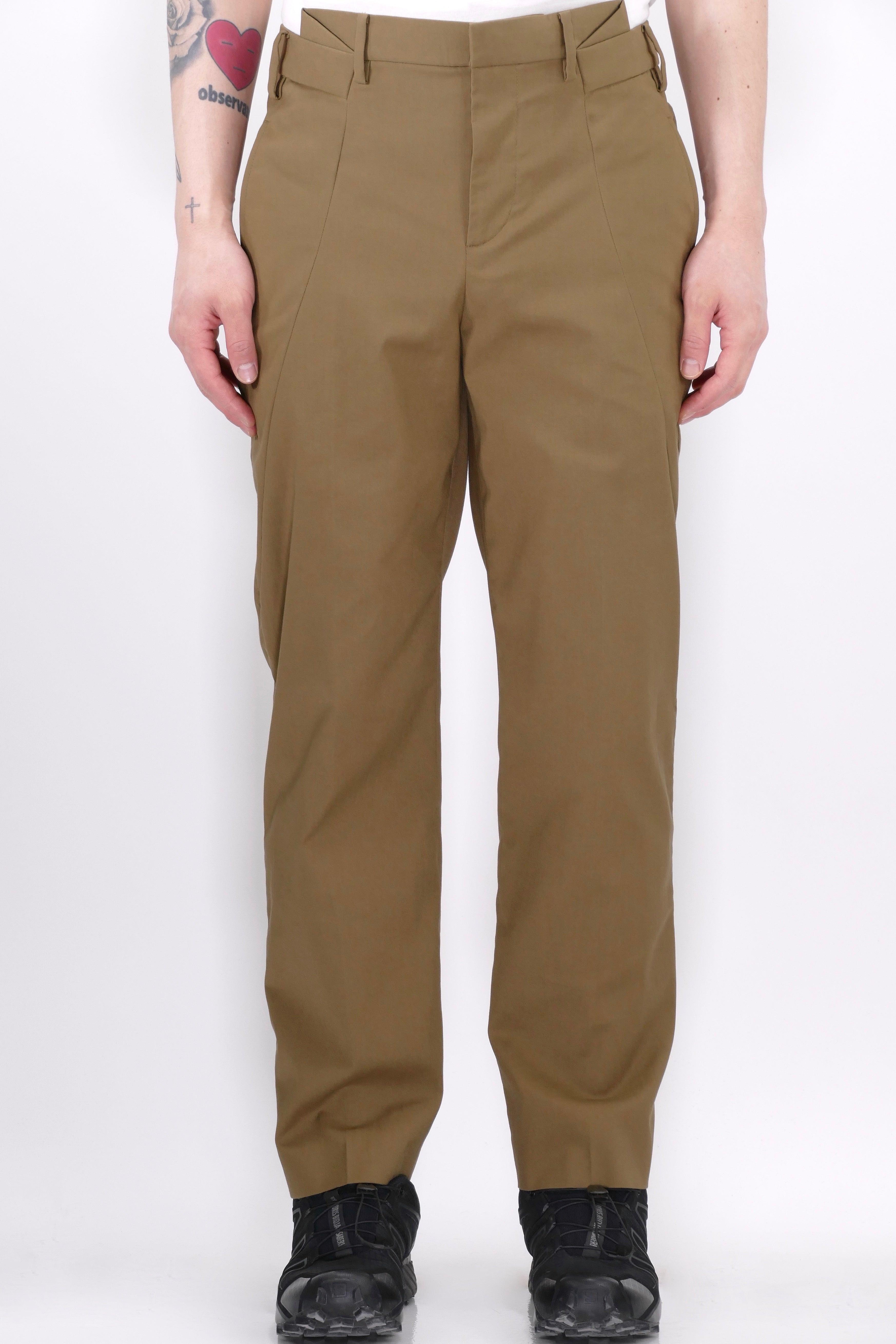 Neil Barrett Mens Pants Slim Tube Trousers - Clay - Due West