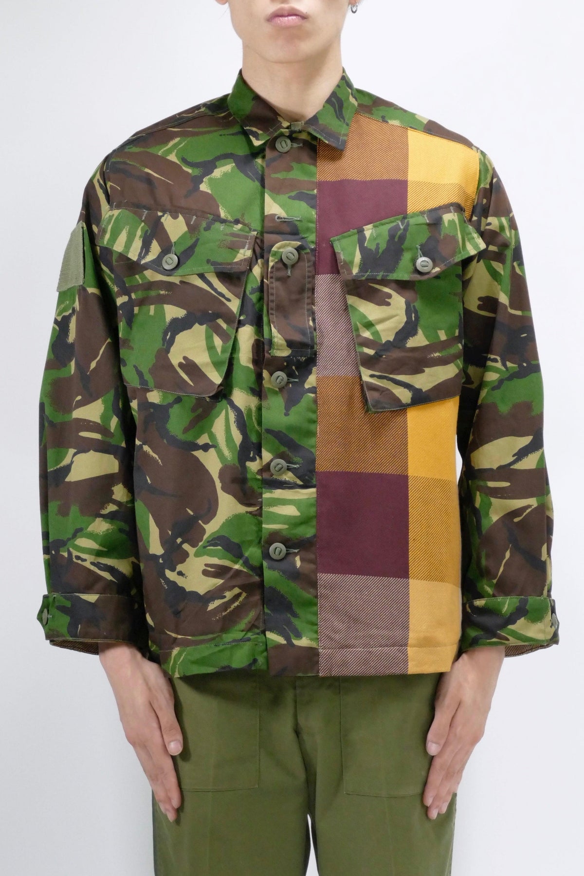 Myar English Camouflage Check Shirt Jacket - Green - Due West
