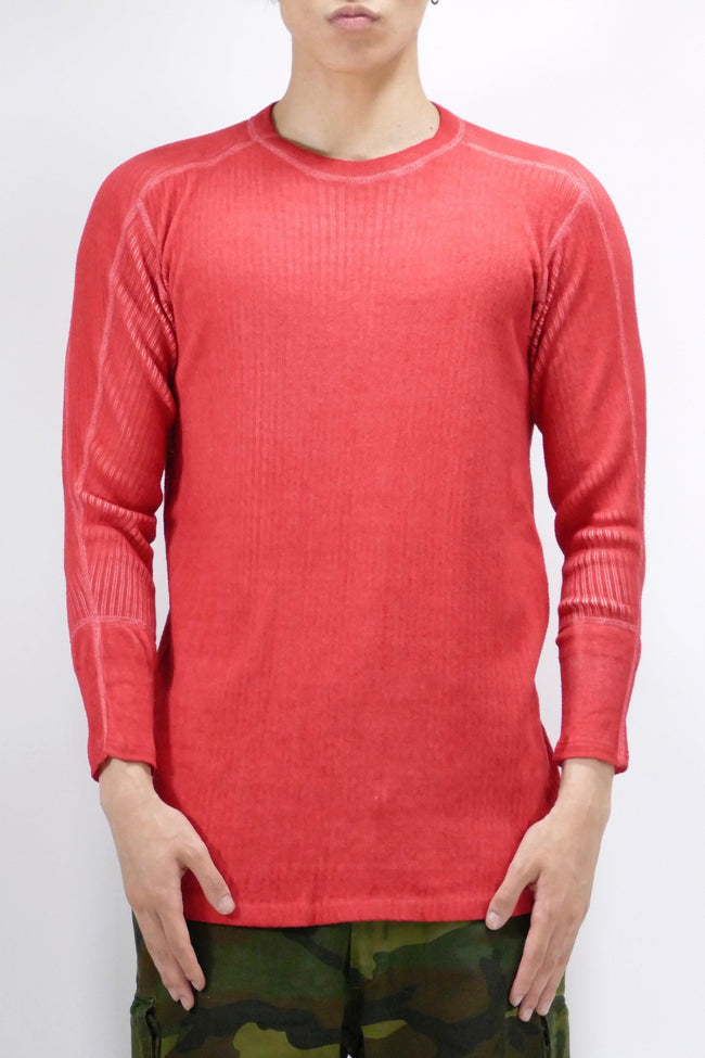 Myar Swedish Long Sleeve Ribbed Tee - Red - Due West