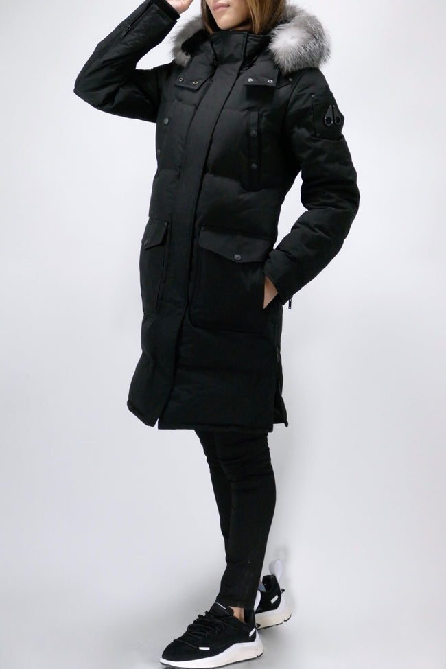 Moose Knuckles Womens Down *Parka Causapscal - Black/Frost