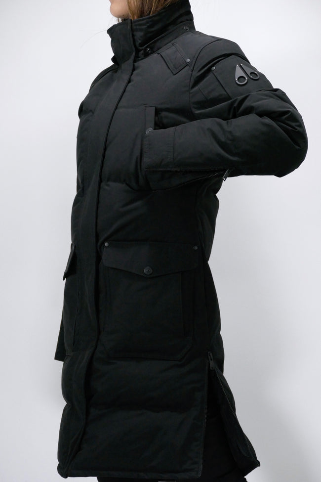 Moose Knuckles Womens Down *Parka Causapscal - Black/Frost