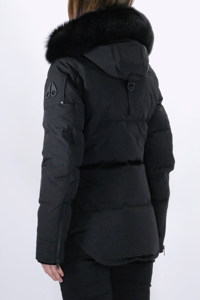 Moose Knuckles Womens Down Jacket Anguille - Black/Black