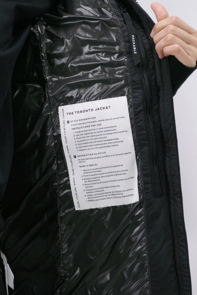 Canada Goose Womens Jacket Toronto - White Black - Due West