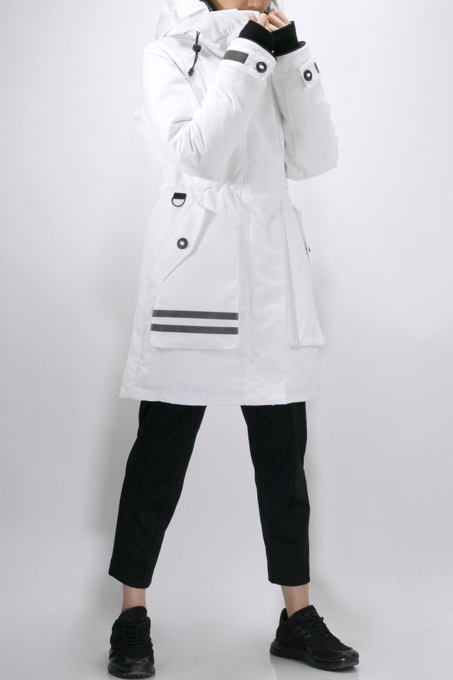 Canada Goose Womens Jacket Toronto - White Black - Due West