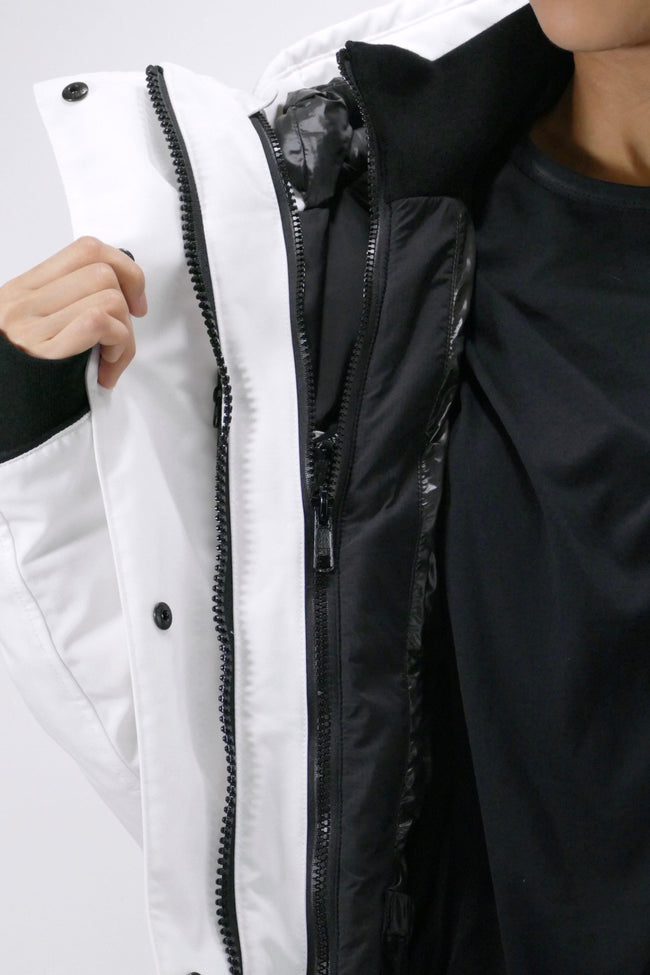 Canada Goose Womens Jacket Toronto - White Black - Due West