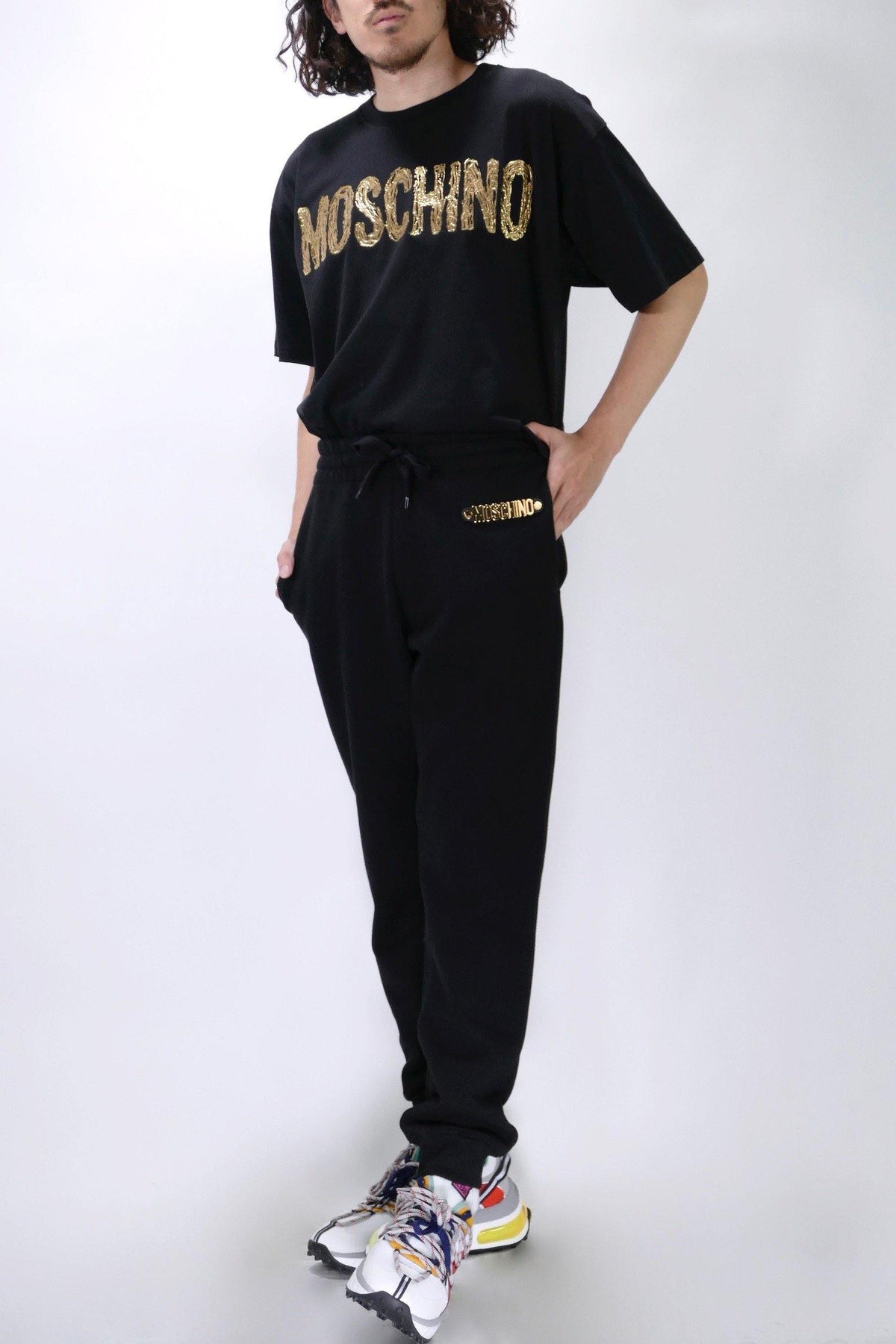 Moschino Lettering Logo Jogger - Black - Due West