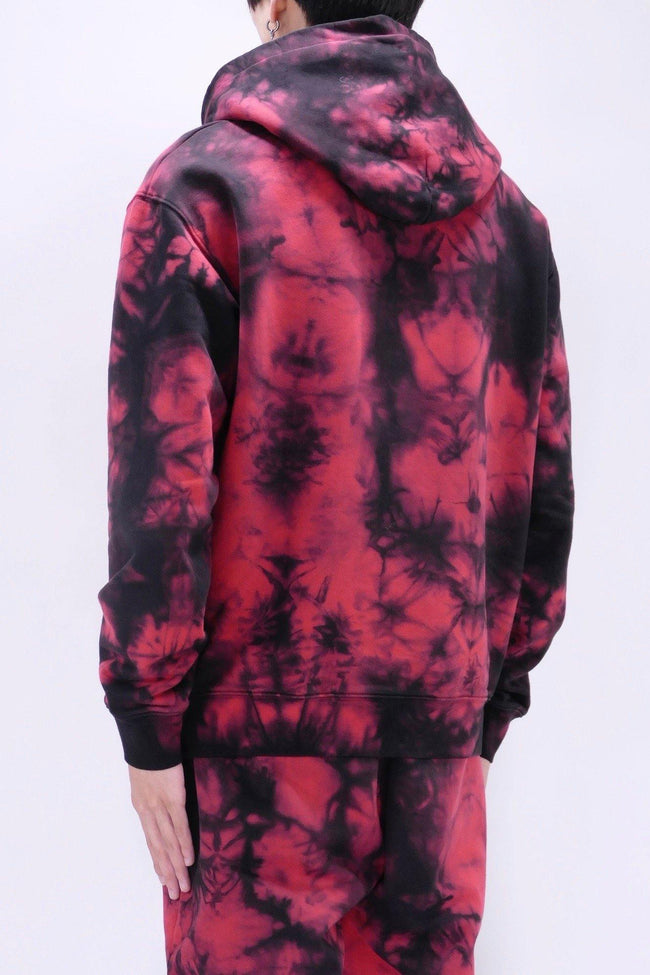 Astrid Andersen Tie Dye Logo Flower Hoodie - Red - Due West