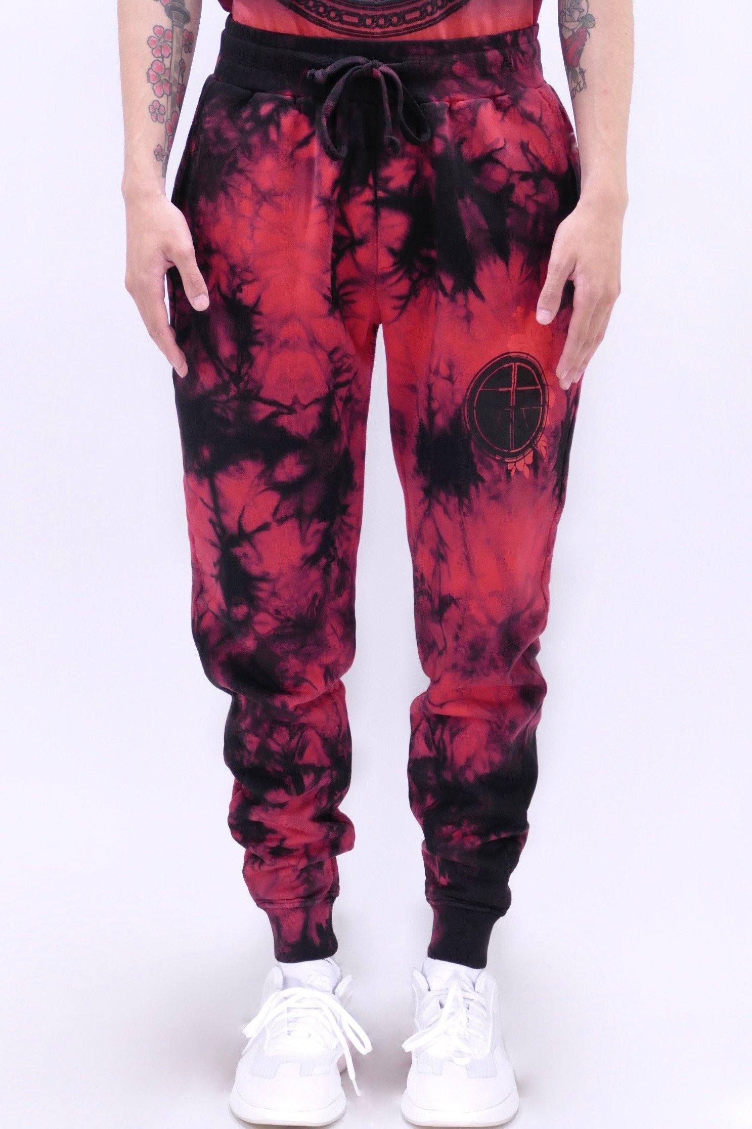 Astrid Andersen Tie Dye Joggers Red Due West