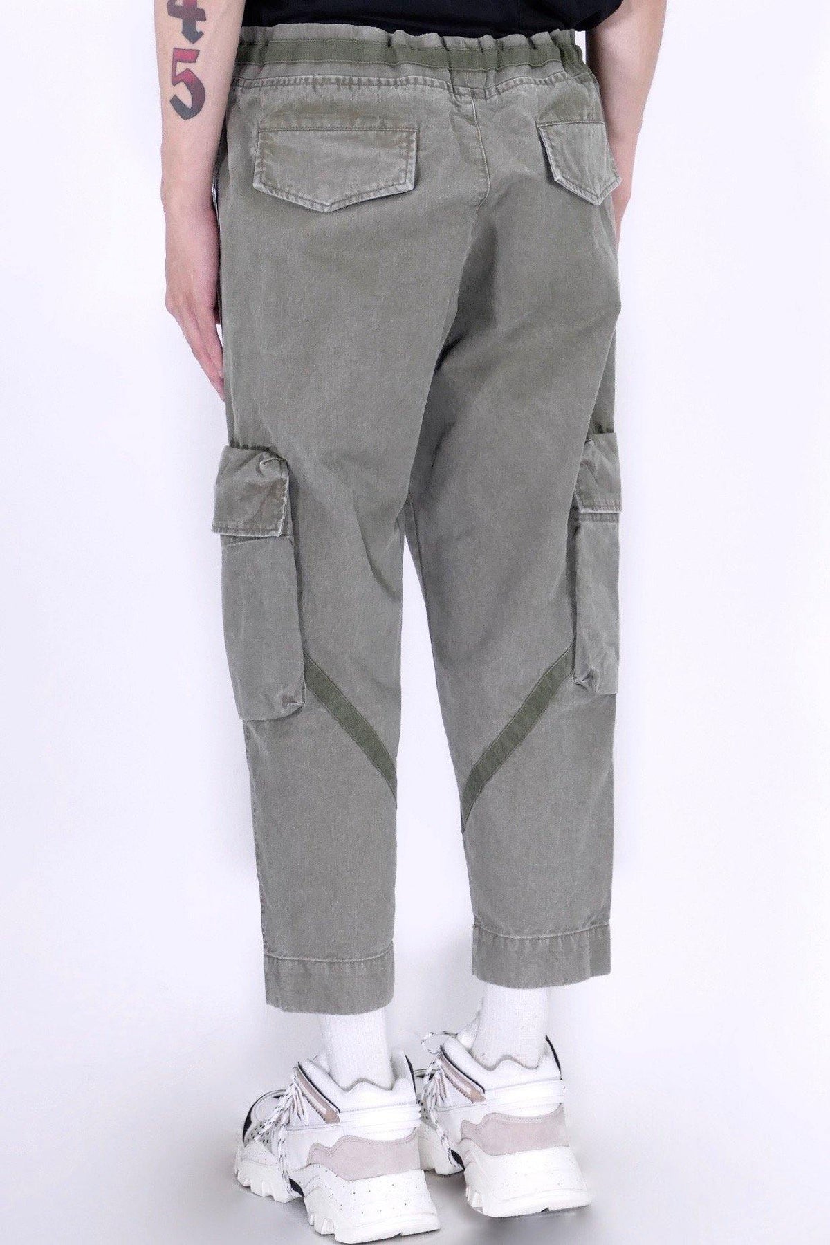 Greg Lauren Tent Canvas Cargo Pants - Army Green - Due West