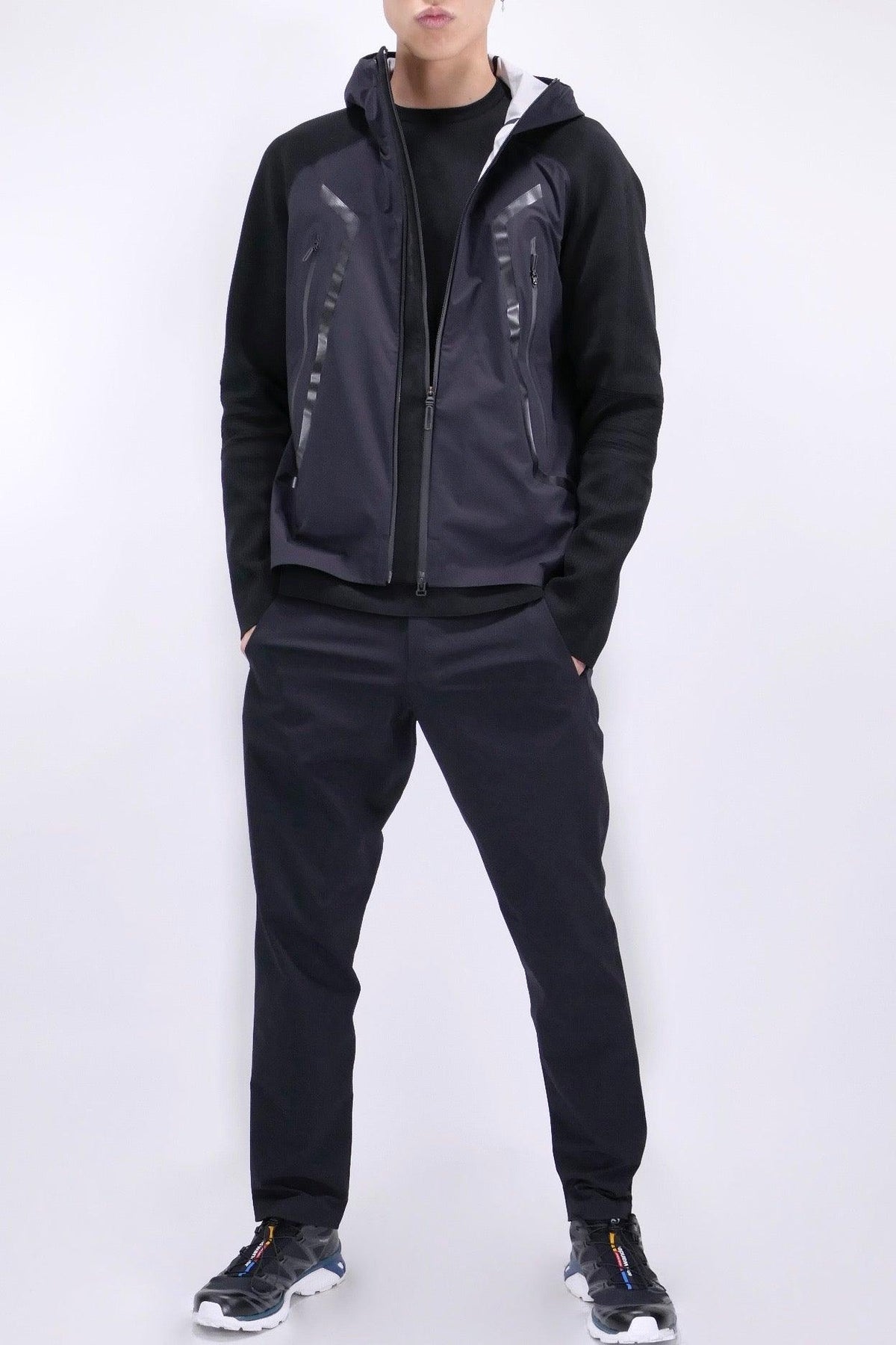 Descente Mens Eco Jacket Hybrid Hooded - Black - Due West