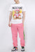 Moschino Reflective Logo Neoprene Sweatpants - Pink - Due West