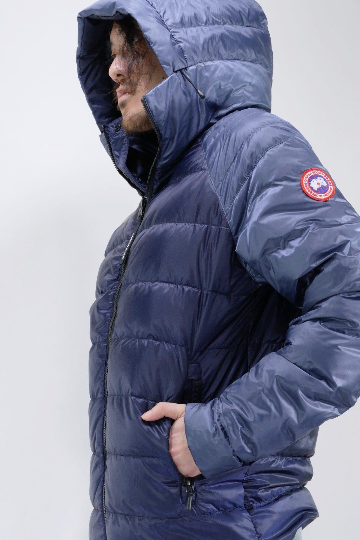 Canada Goose Mens Down *Parka Legacy Jacket Reversible Reflective - Navy/Blue/Grey - Due West