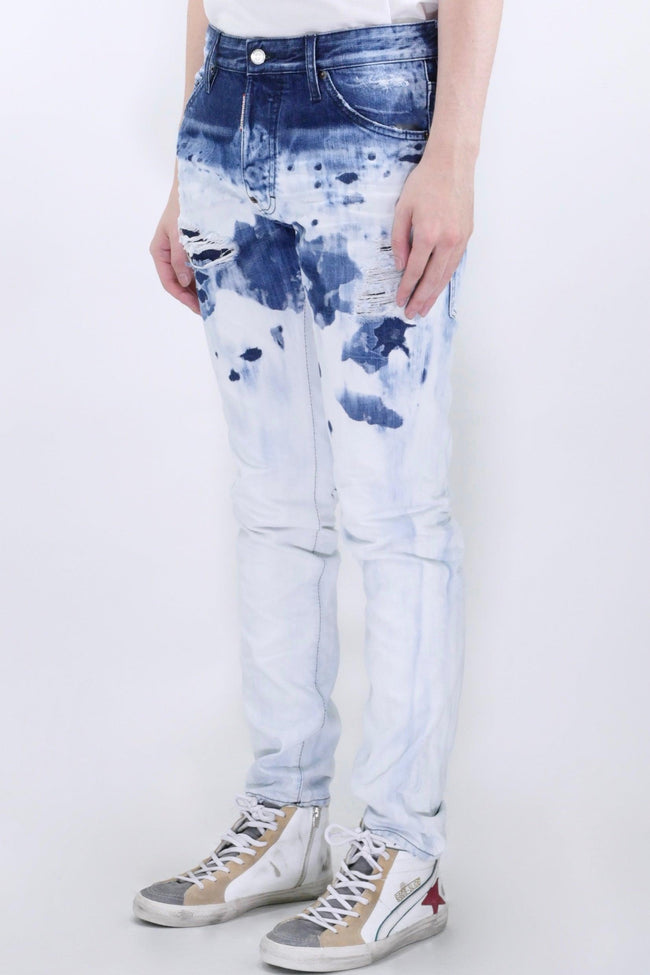 Dsquared2 Bleached Cool Guy Jeans - Navy/White - Due West