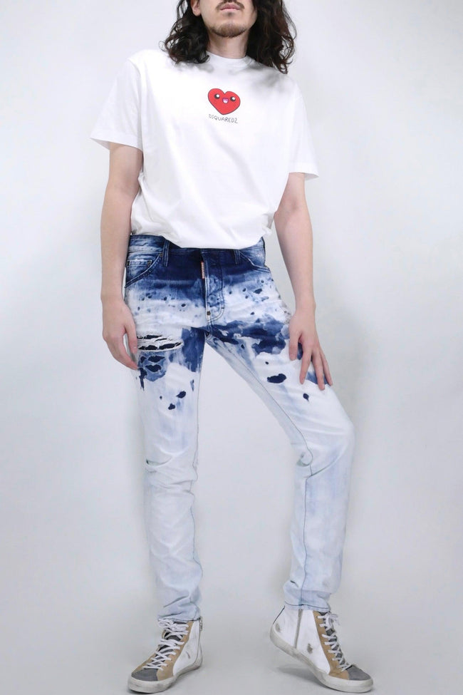Dsquared2 Bleached Cool Guy Jeans - Navy/White - Due West