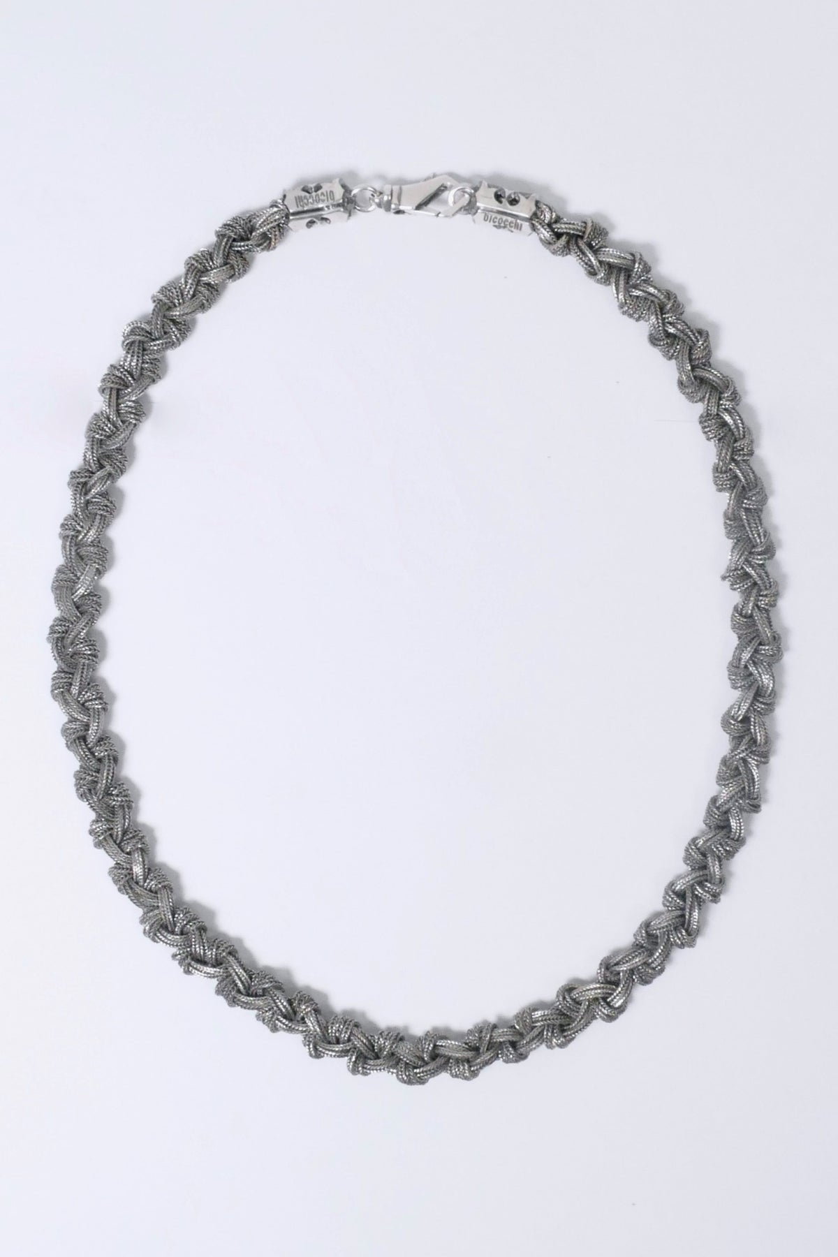 Emanuele Bicocchi Large Knot Braided Necklace - Silver