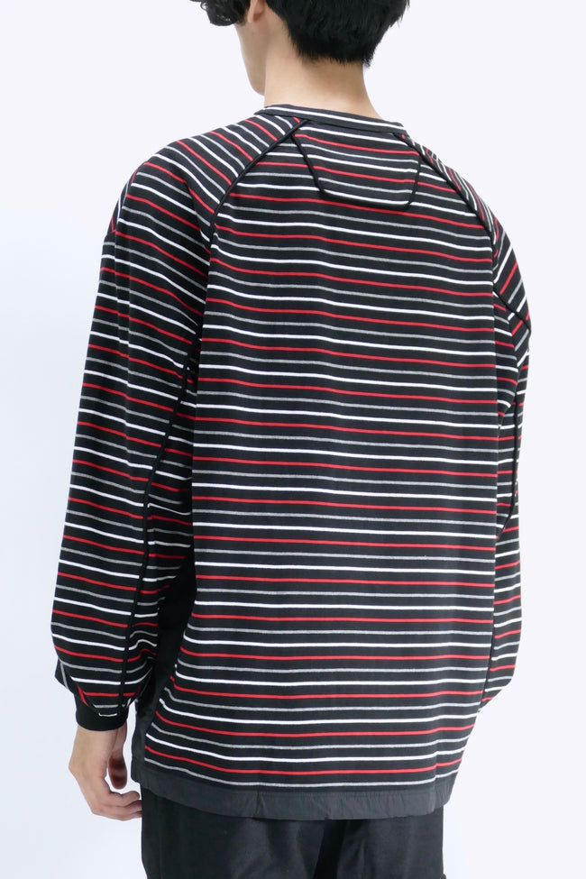 Juun.J Striped L/S Tee - Black