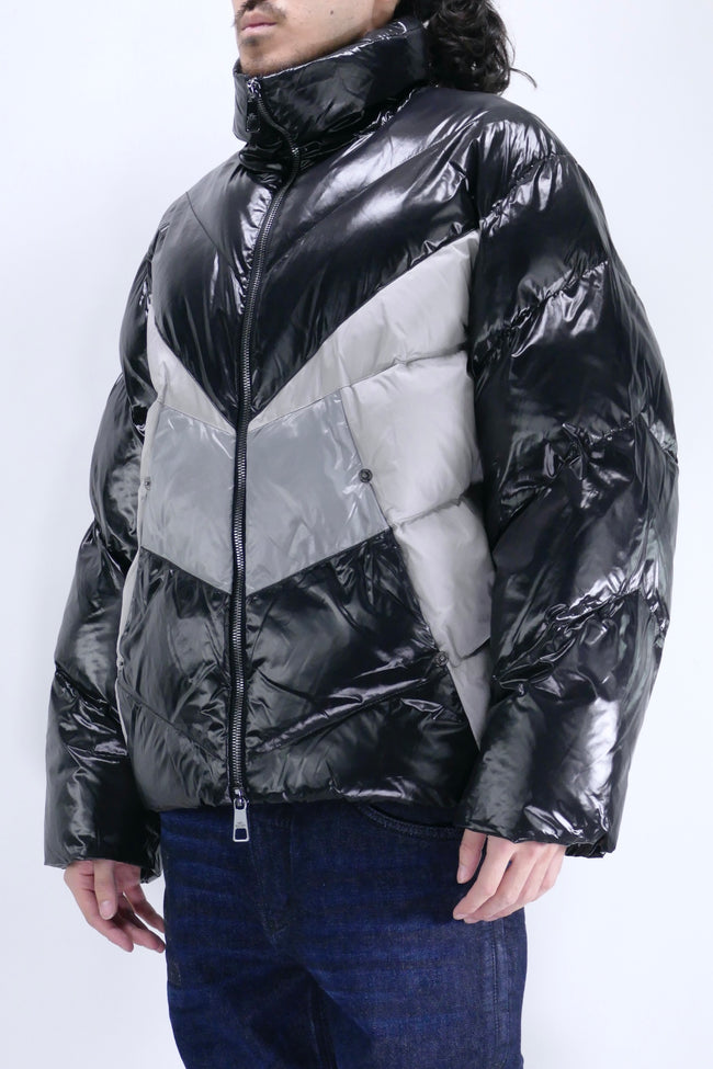 Neil Barrett Mens Down Jacket Modernist - Grey/Black