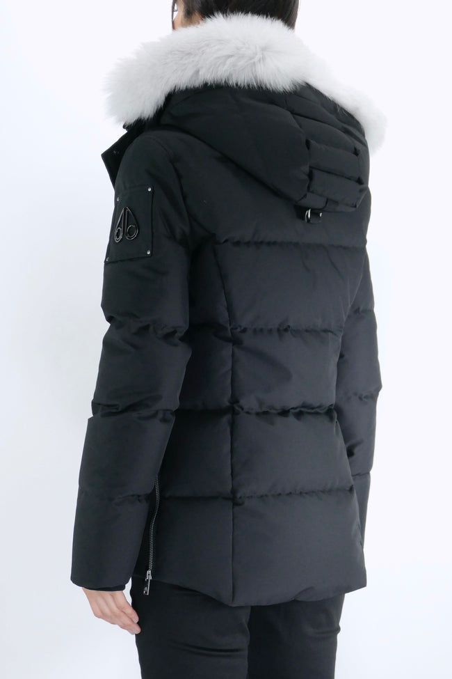 Moose Knuckles Womens Down Jacket Cloud 3Q Fur - Black/Natural