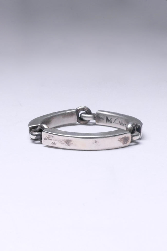 M.Cohen by MAOR Triple Link Oxidized Perihelion Ring - Silver