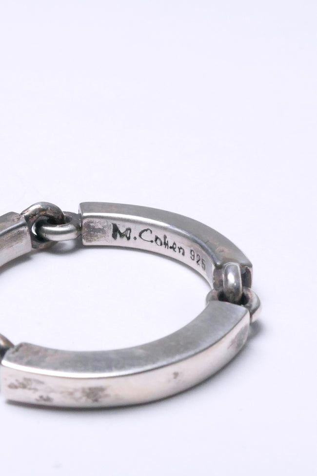 M.Cohen by MAOR Triple Link Oxidized Perihelion Ring - Silver