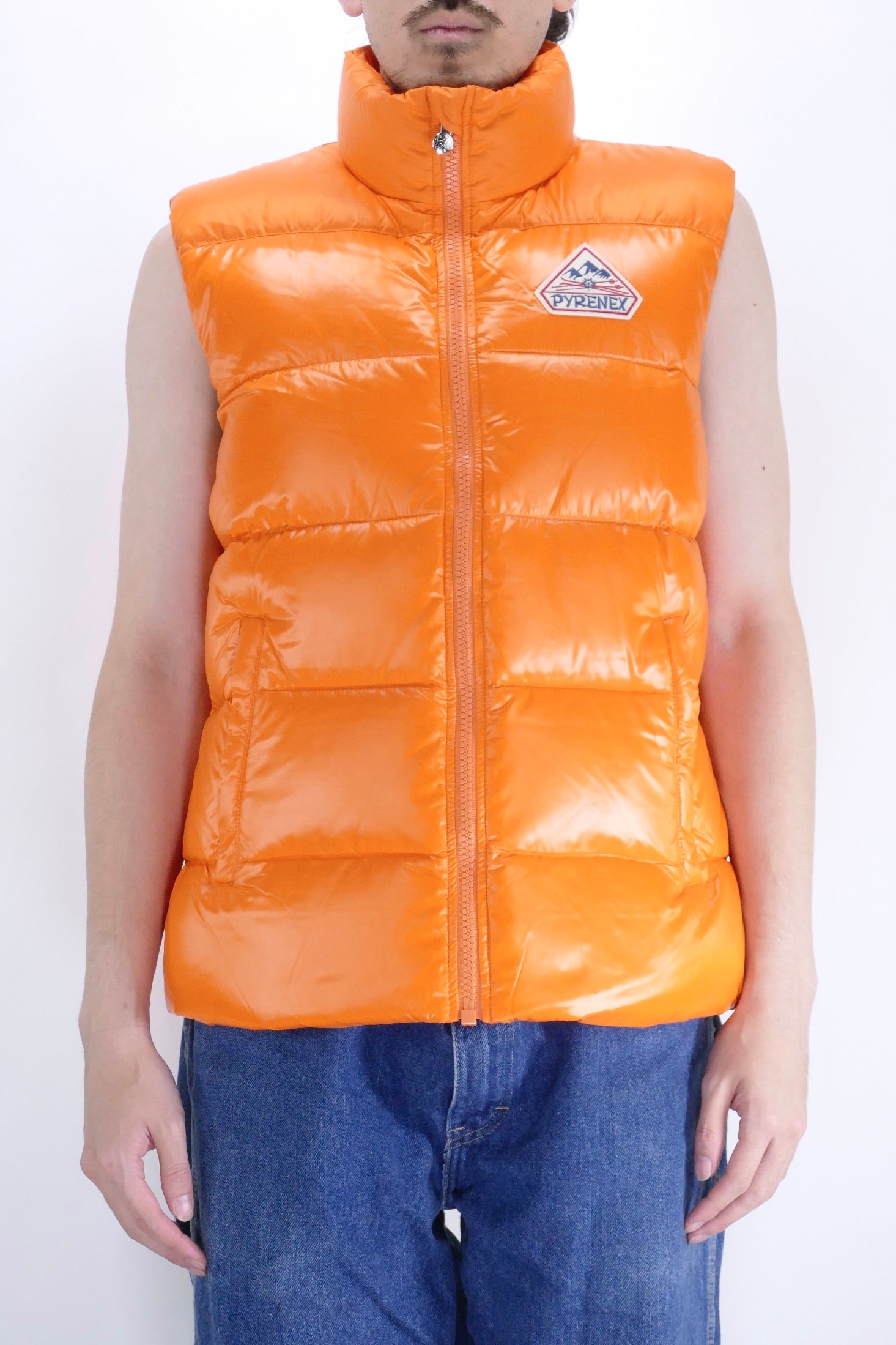 Pyrenex Mens Down Vest John - Puffin Orange - Due West