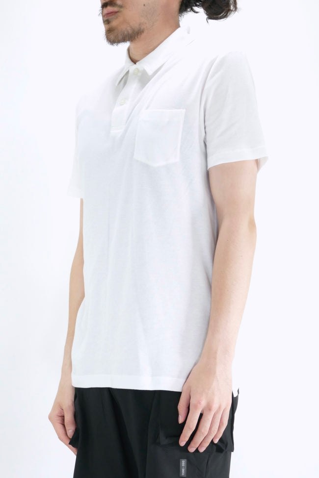Sunspel Sea Island Cotton Knit Polo - White