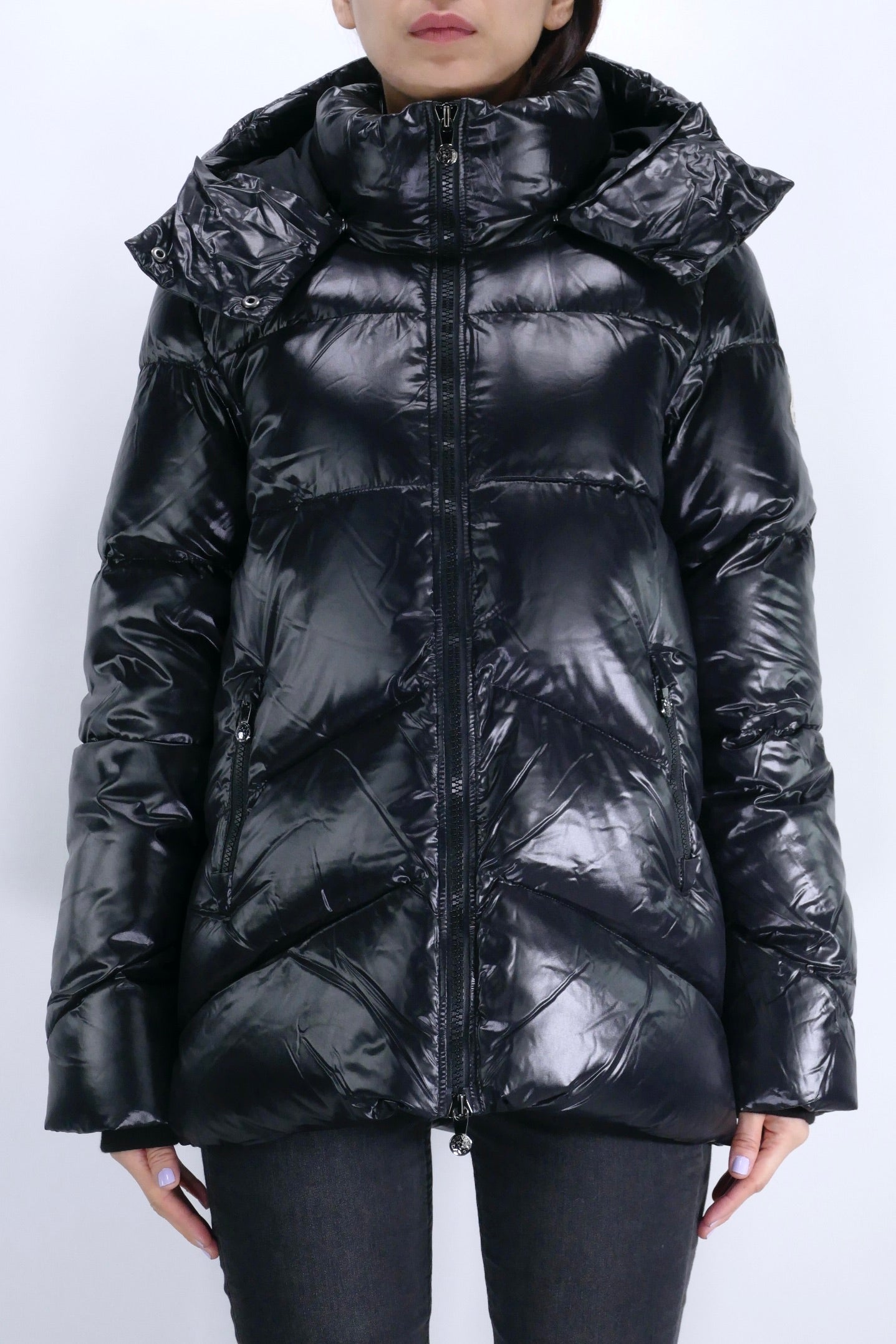 極美品✨Bernings Sho python down jacket Y2K Pyrenex Womens Down Jacket Galactic - Black - Due West