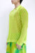 Bonsai Oversized Knit Polo - Acid Green
