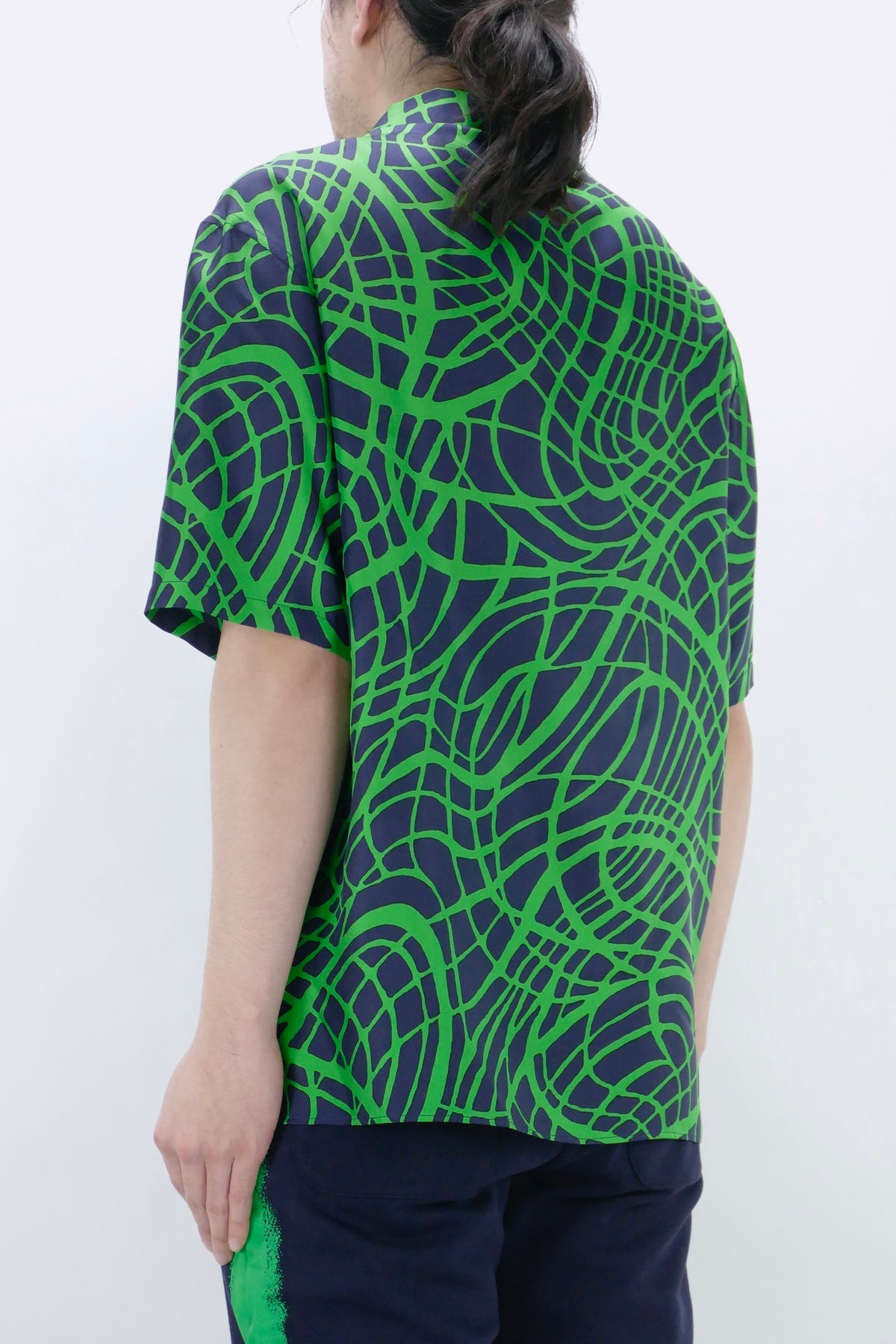 Moschino Wave Line Print S/S Shirt - Blue/Green
