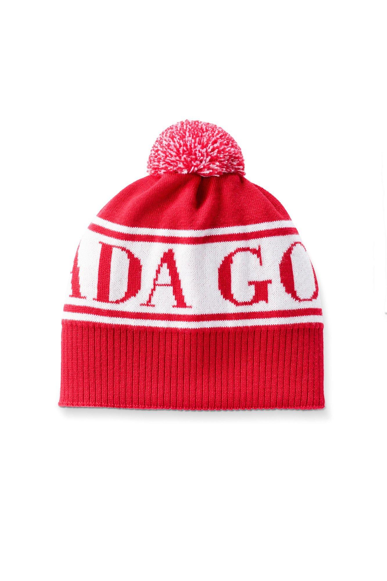 Canada Goose Youth/Kids Winter Hat Merino Logo Toque Red Due West
