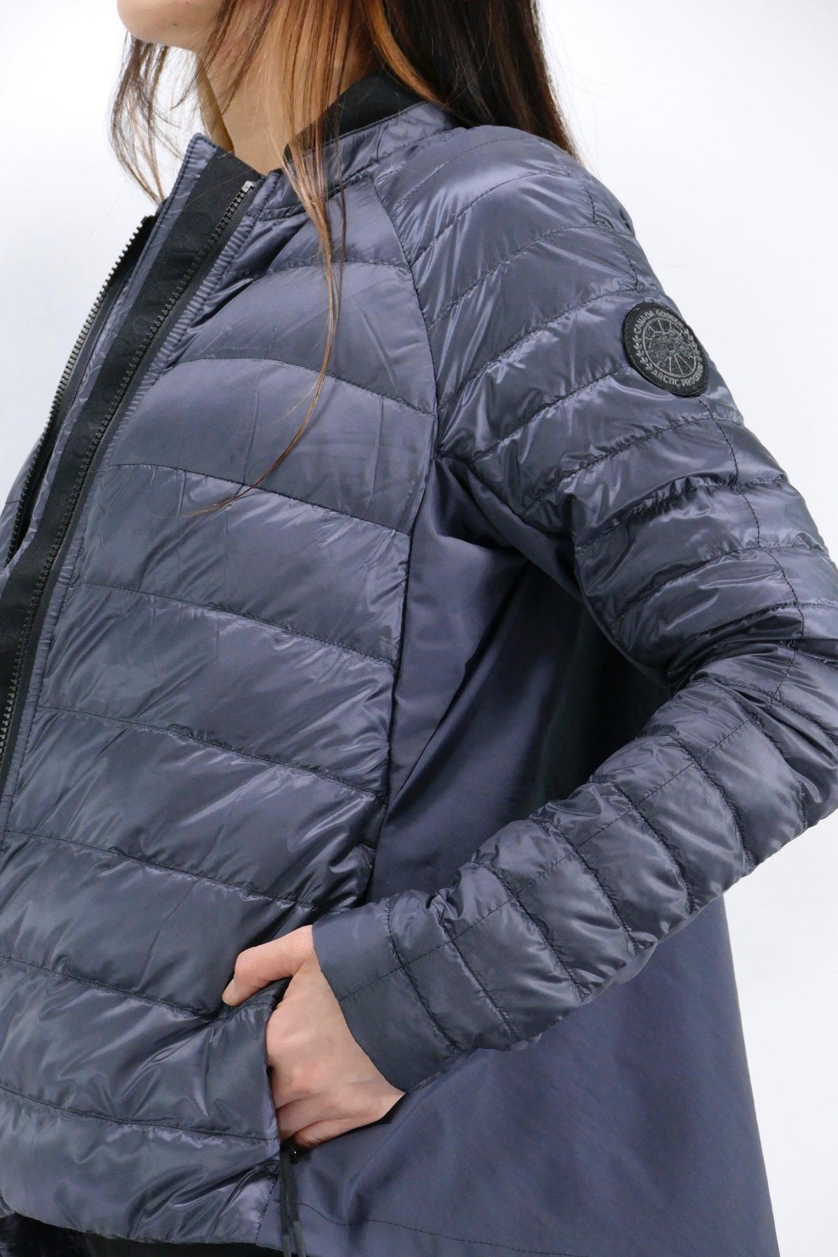 Canada Goose Womens Lite Jacket Roncy Black Label - Titanium - Due West