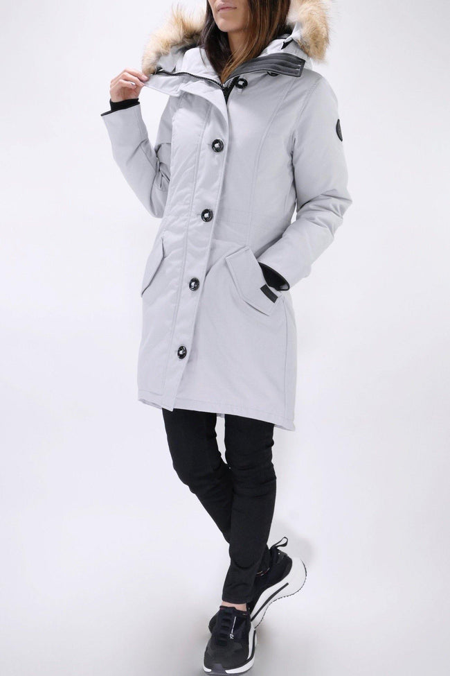 Canada Goose Womens Down *Parka Rossclair Black Label - Silverbirch - Due West