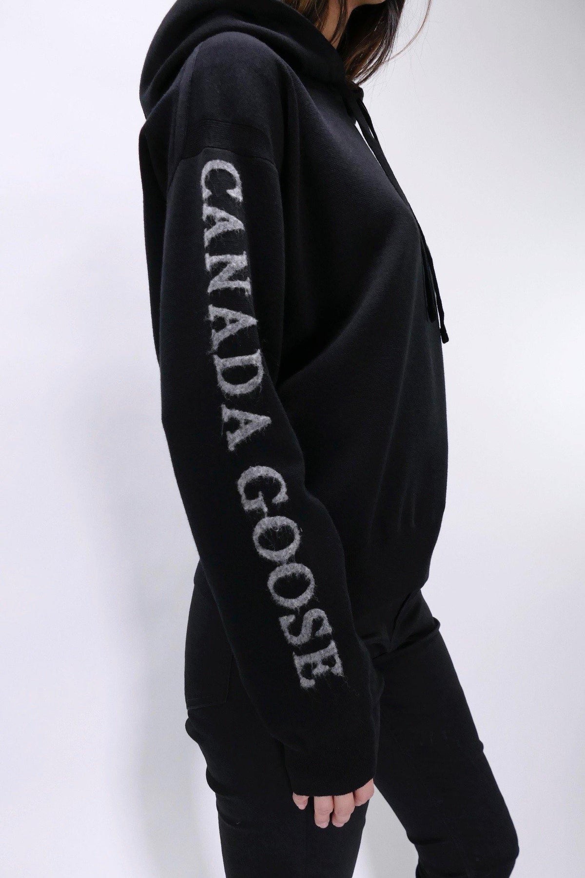 Canada Goose Womens Knit Hoody Belleville  - Black - Due West