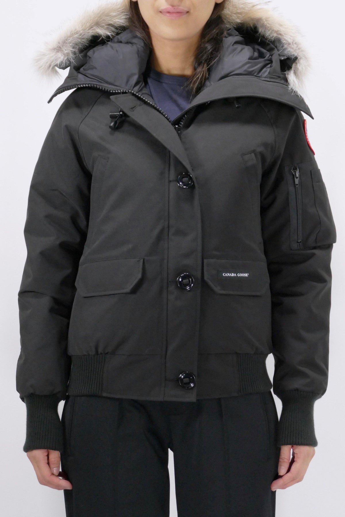 Canada Goose Womens Down Bomber Chilliwack  - Black - Due West